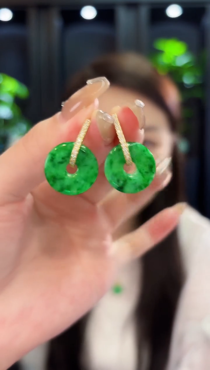 翡翠未镶嵌耳饰 含大耳包/多样性发货/一对