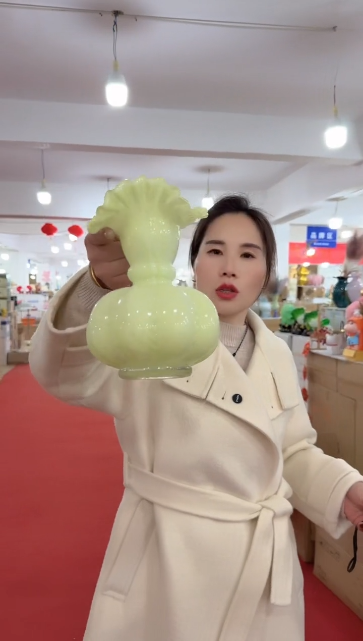 【闪购商品】无铅玻璃美全花器-e-早32