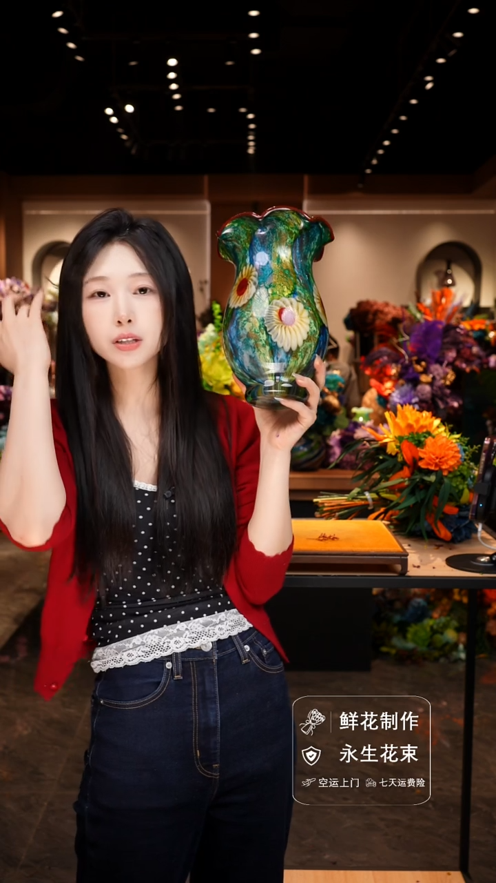 琉璃手工艺品手工花器花束空运包邮送货上门-以图片为准    