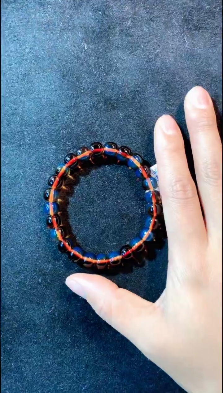 【闪购商品】琥珀手链未镶嵌特价9MM红蓝珀老型手串