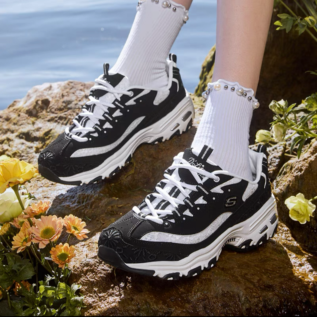 【提花蕾丝熊猫断码福利】Skechers斯凯奇四季款专柜断码女熊猫鞋3