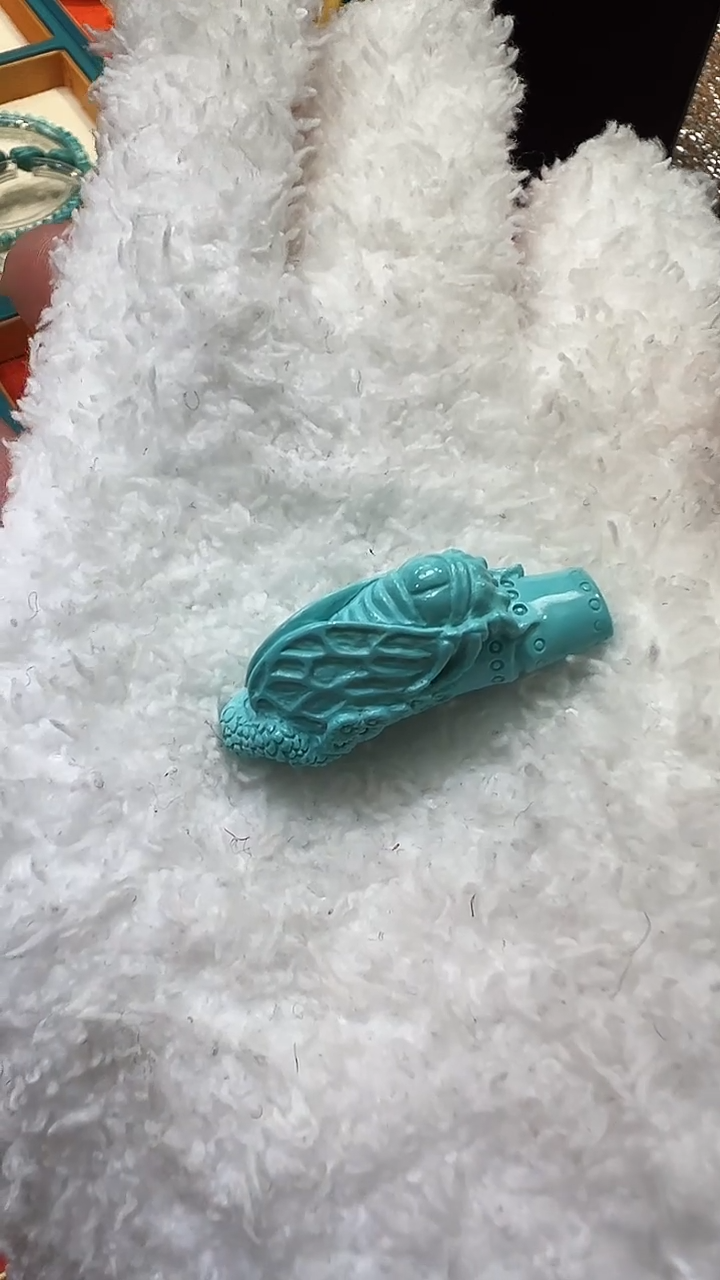 未镶嵌绿松石配饰配珠绿松石高瓷高色顶顶级精工一鸣惊人吊坠