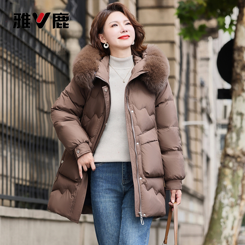 V/雅鹿冬装羽绒服新款时尚妈妈装保暖外套女A93