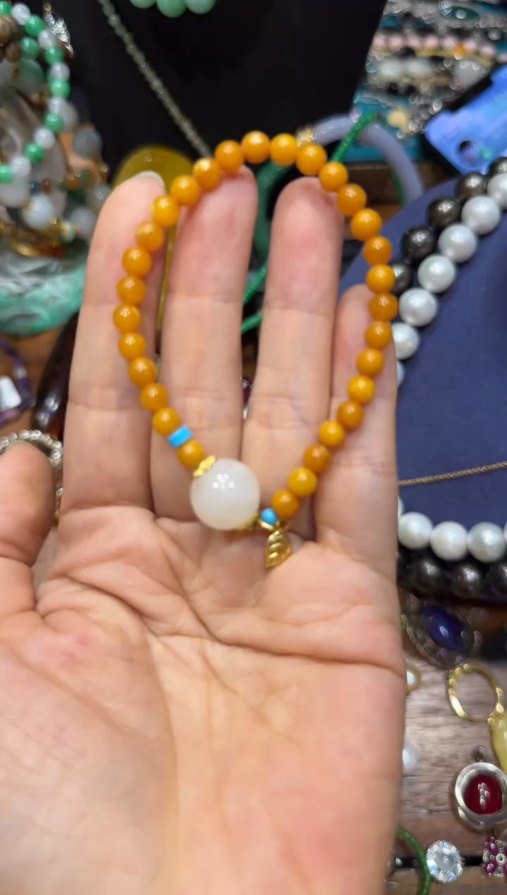 手链琥珀未镶嵌手串