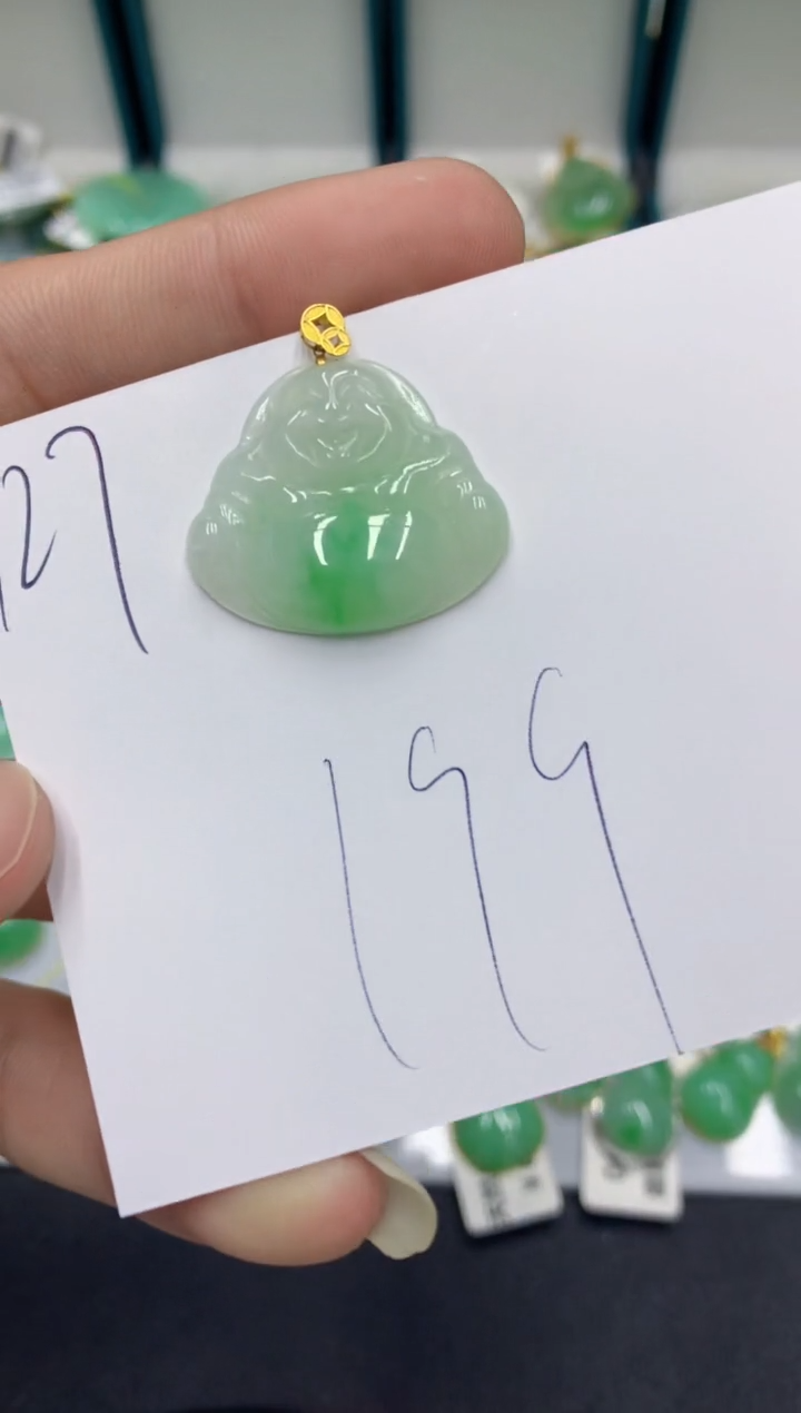 【闪购商品】翡翠颈饰18K金镶嵌翡翠