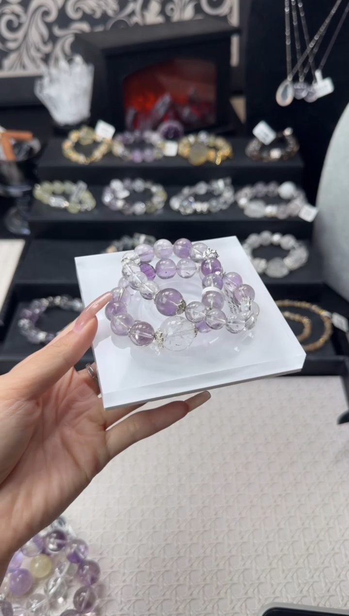 水晶手链未镶嵌A****女天然水晶 多样性发其一