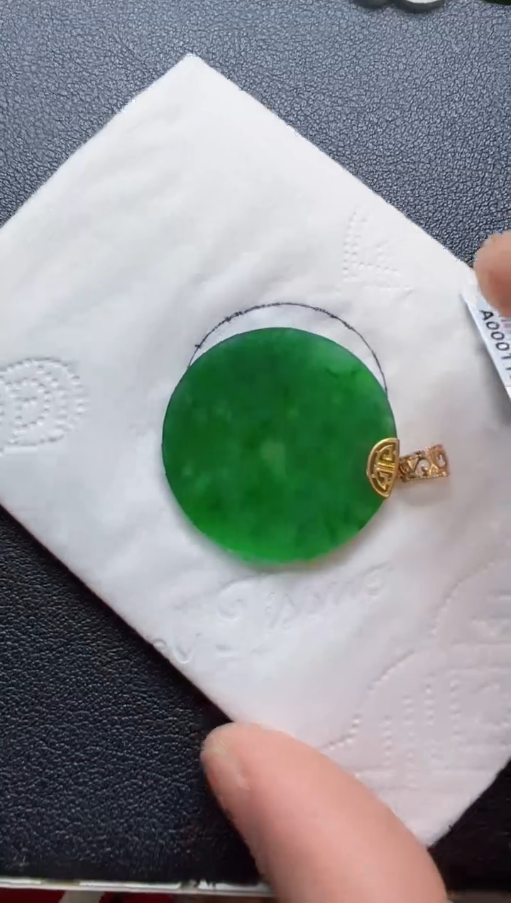【闪购商品】定制翡翠18K金镶嵌1200元