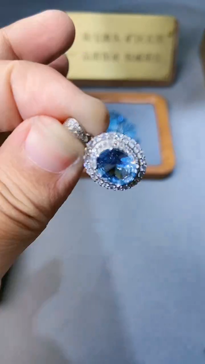 【闪购商品】海蓝宝石颈饰银S925镶嵌654