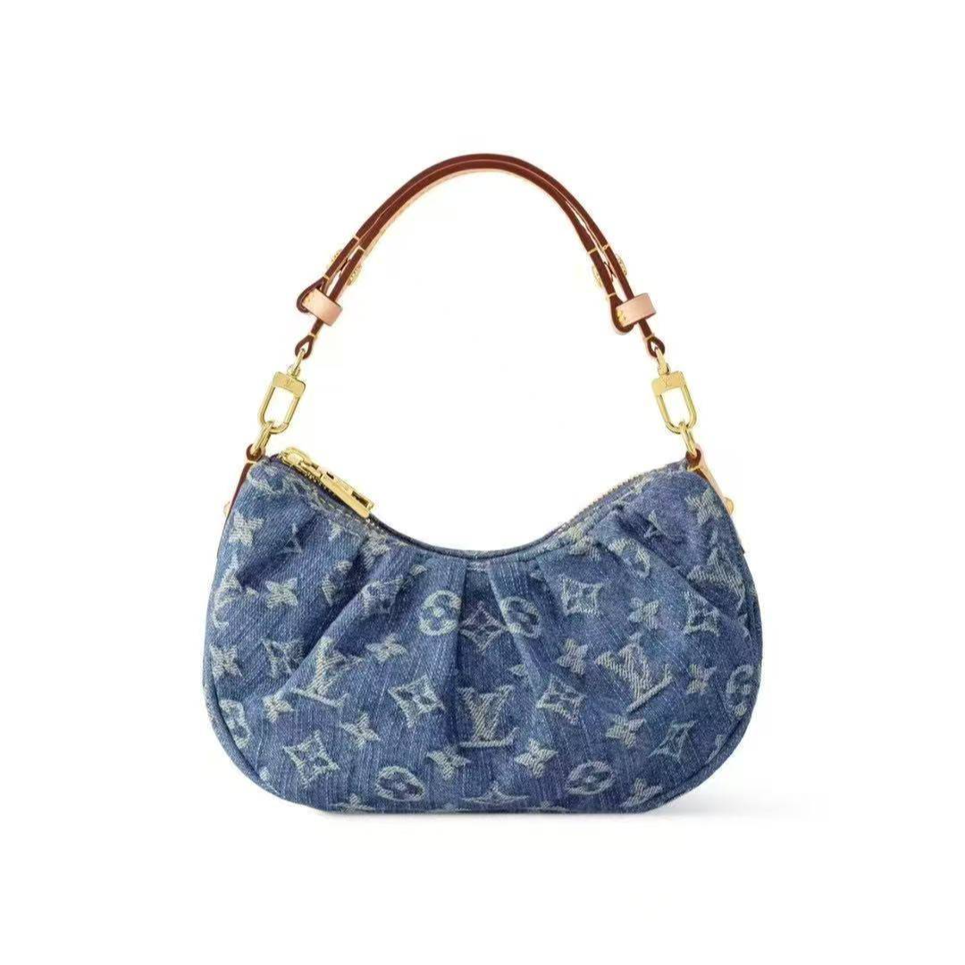 未使用 LouisVuitton/路易威登 【念念特价】腋下包 牛仔蓝 牛仔布 
