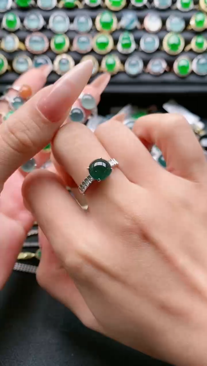 【闪购商品】翡翠戒指银S925镶嵌11111111