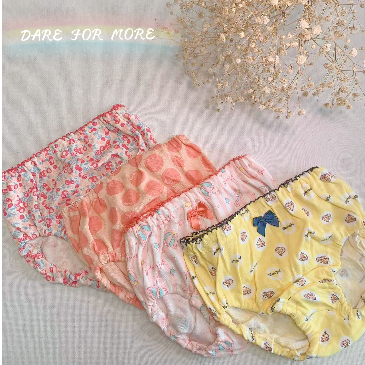 （6条）儿童外贸原单日系纯棉面包裤不夹屁屁夏季舒适透气