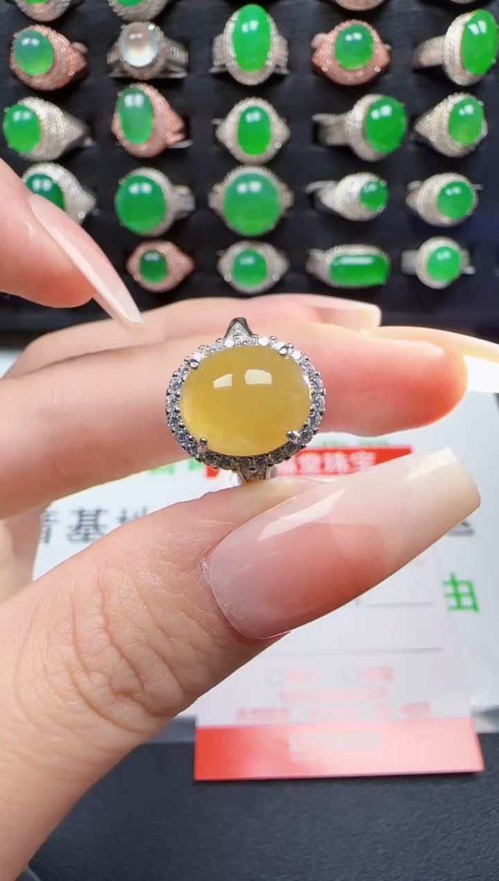 【闪购商品】翡翠戒指银S925镶嵌3023