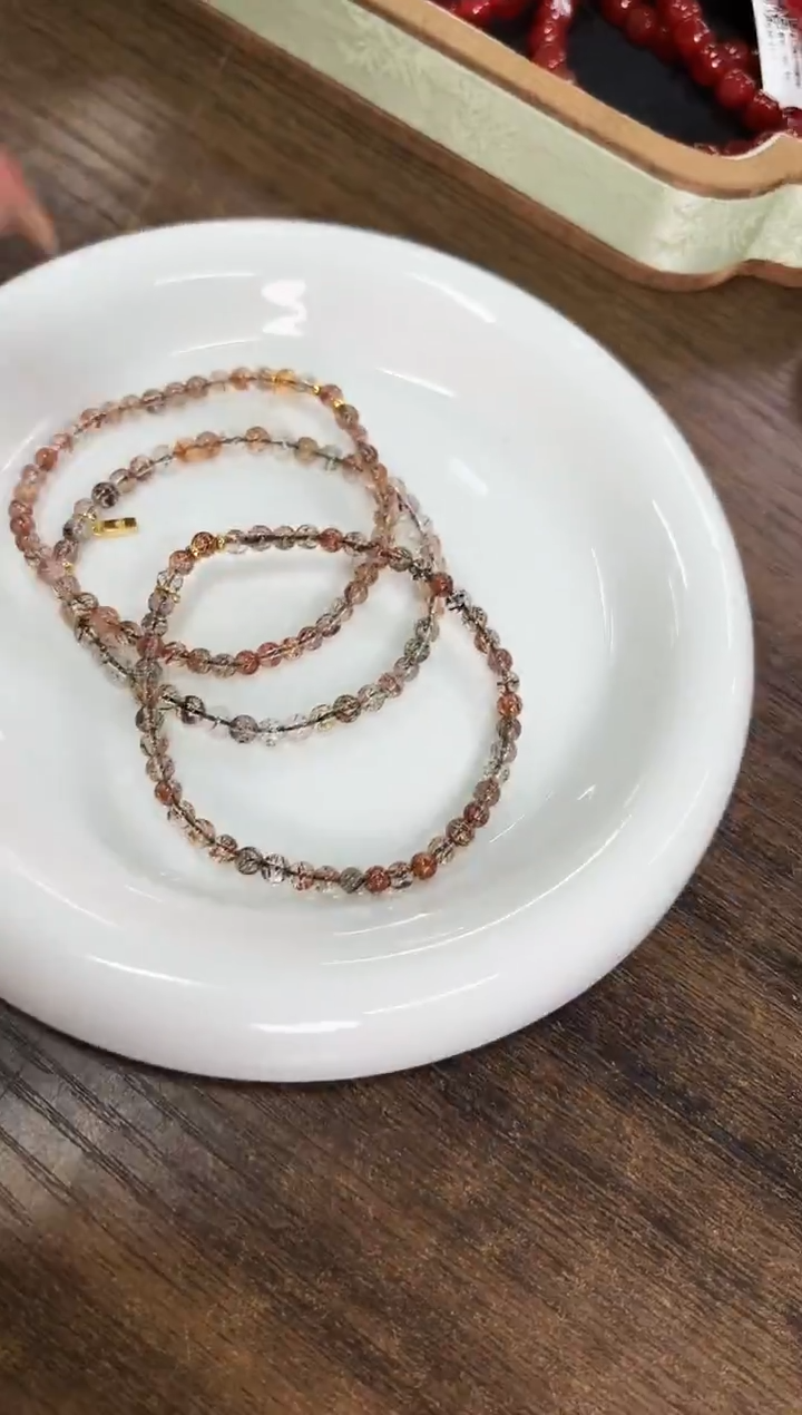 合金手链水晶MJJTT4823黑金超手串4+多样性发一