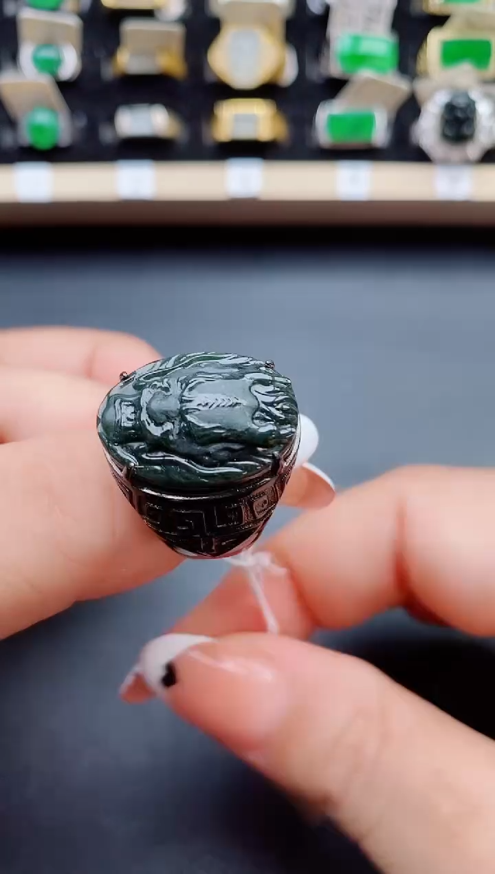 【闪购商品】翡翠银S925镶嵌戒指5085085050