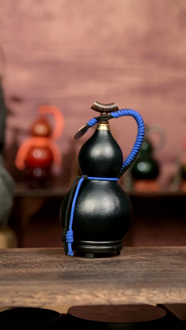  664号中药煮色  500ml左右 大漆葫芦水壶/酒壶 一物一拍