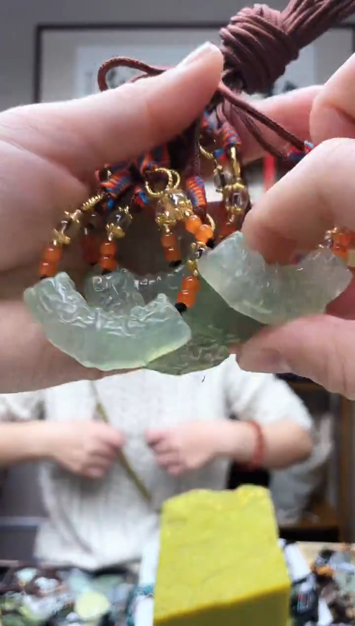 未镶嵌岫玉吊坠多样性发货拍一发一