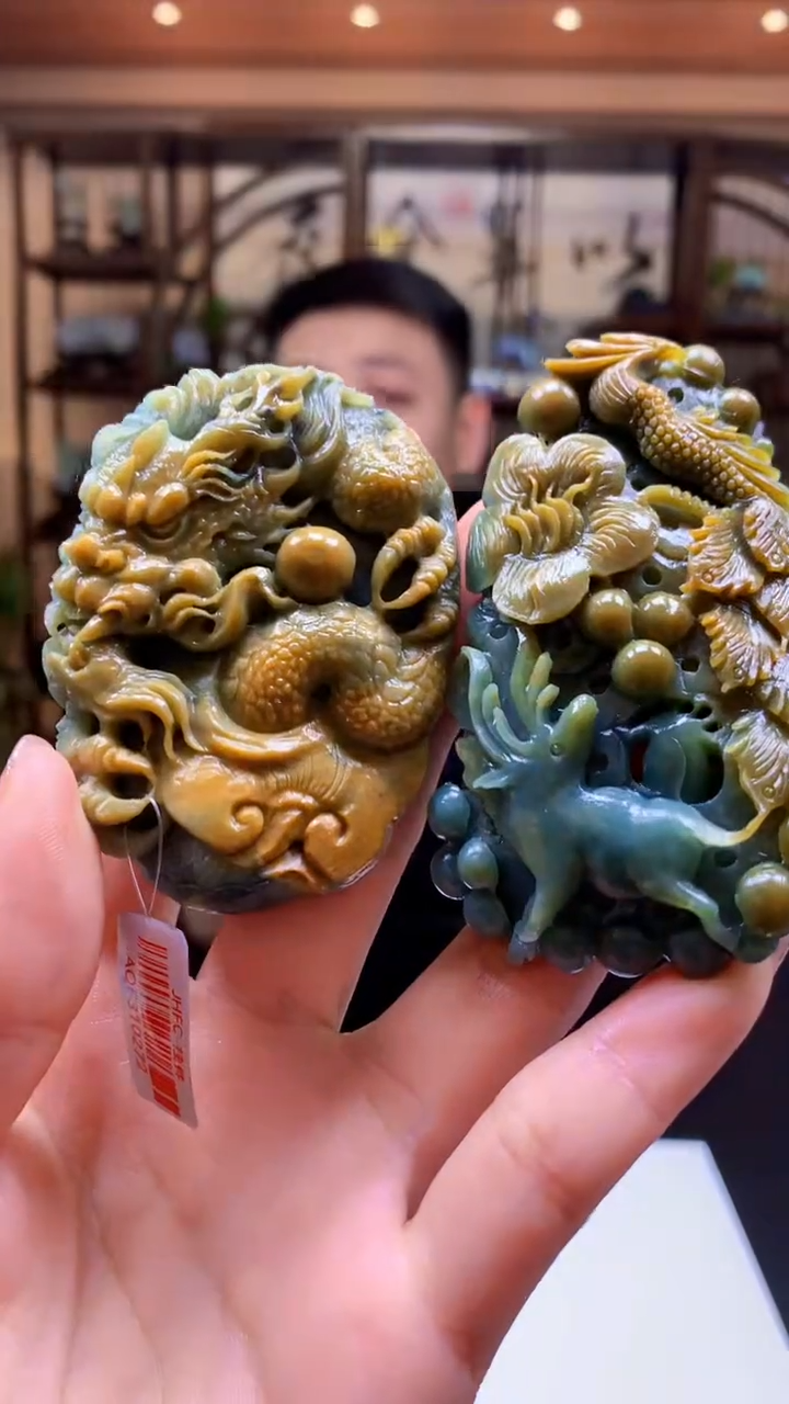 定制翡翠未镶嵌1085ry-毛货挂件72