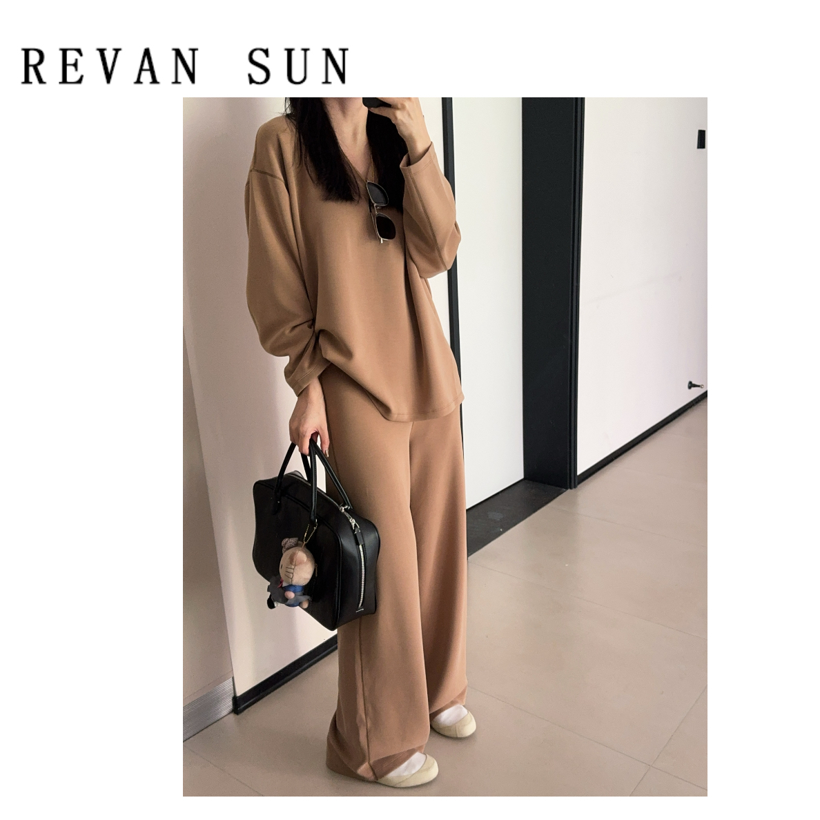 ［REVAN SUN］-大骨架穿搭 画芯 休闲套装3435