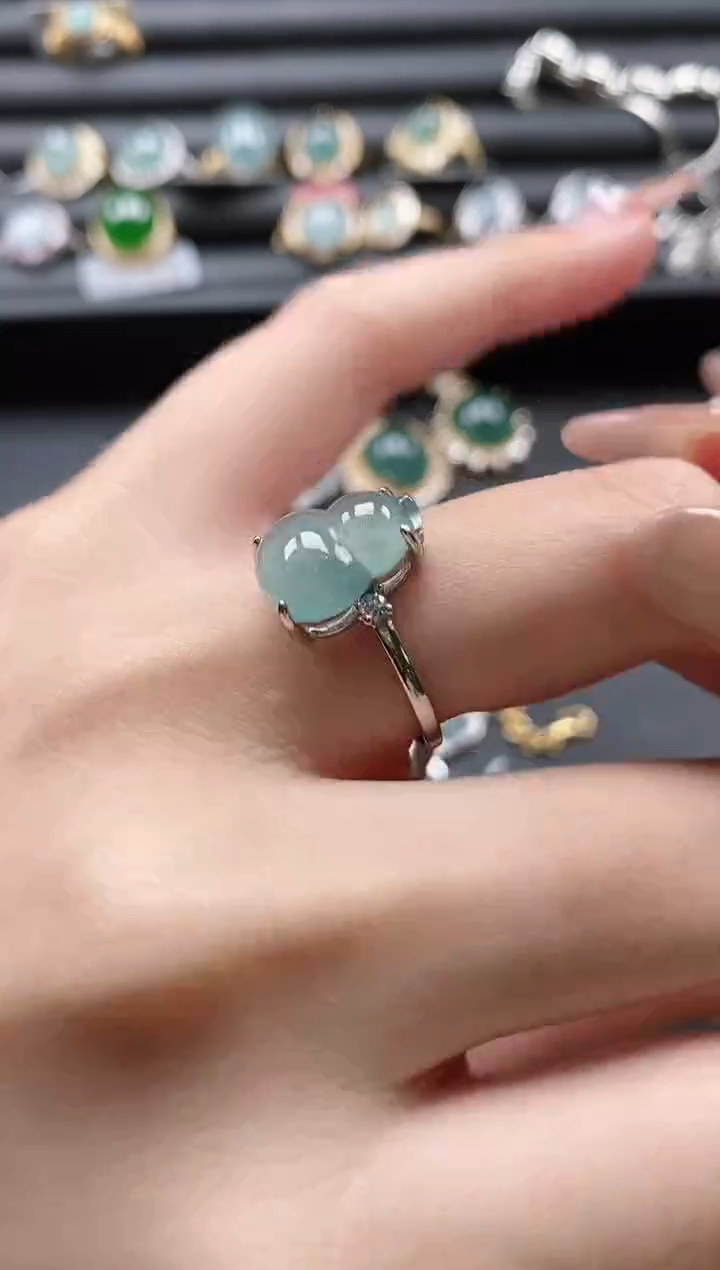 【闪购商品】翡翠戒指银S925镶嵌51151