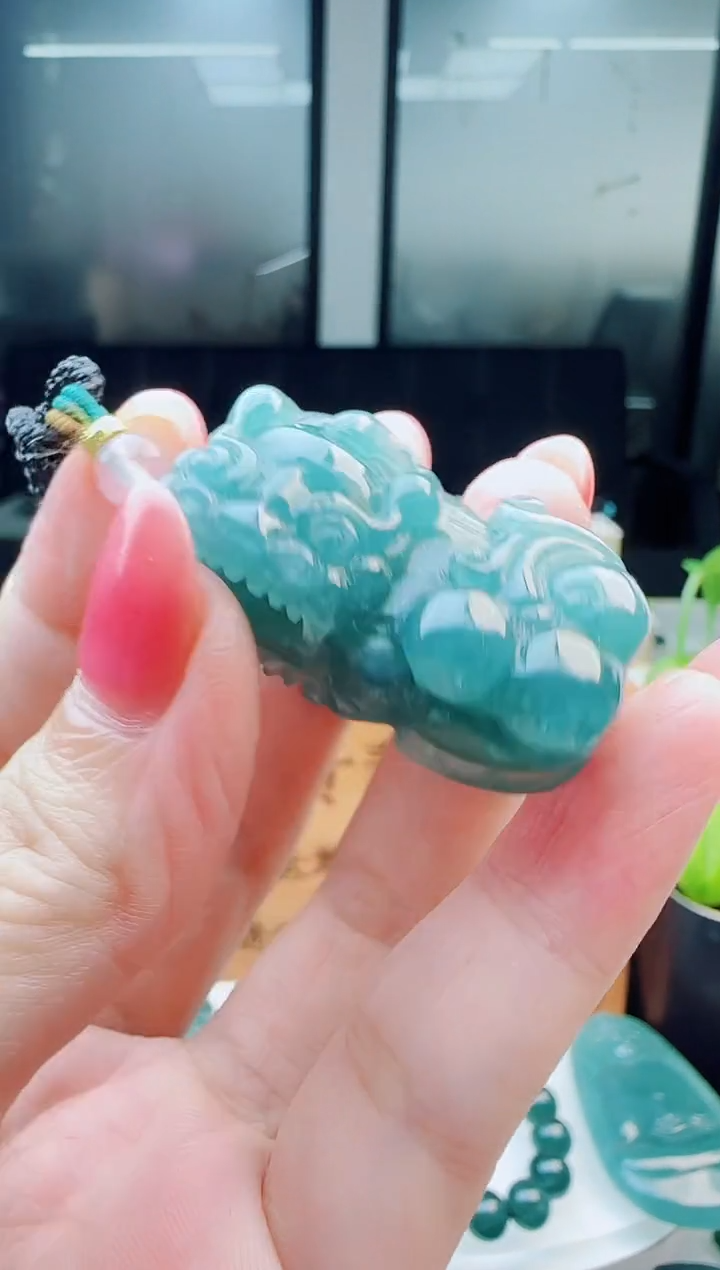 翡翠未镶嵌颈饰多样性发货其中一件