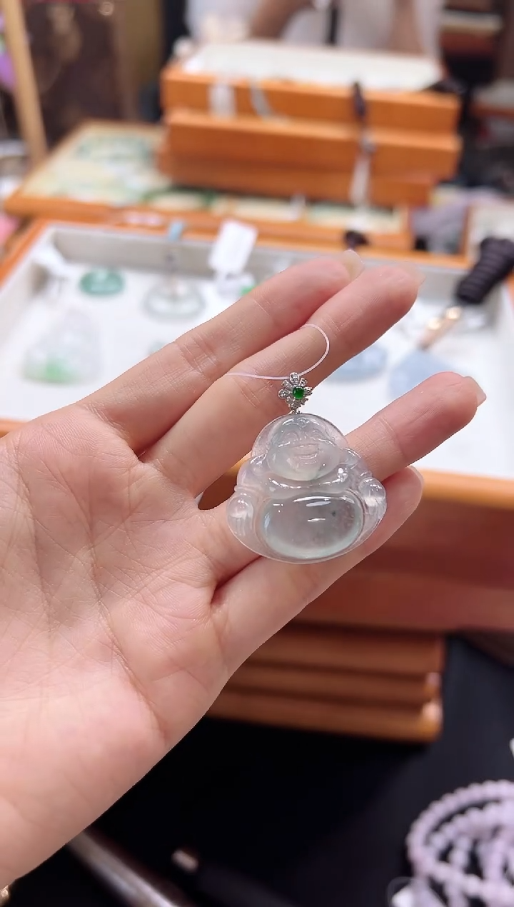 【闪购商品】翡翠18K金镶嵌颈饰DFZ0312-30