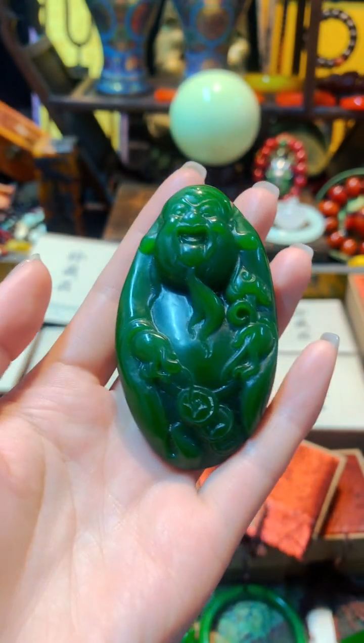 【闪购商品】和田玉（碧玉）挂件未镶嵌主播推荐主播推荐