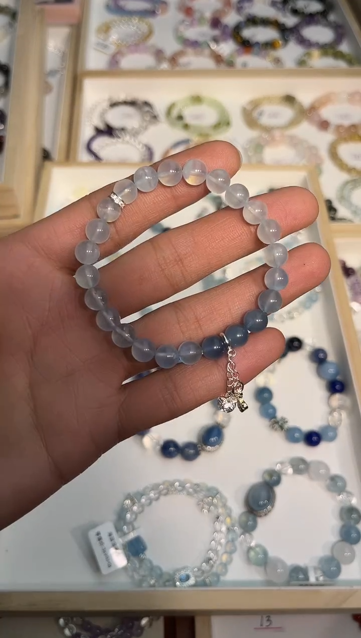 【闪购商品】海蓝宝石手链未镶嵌海蓝宝