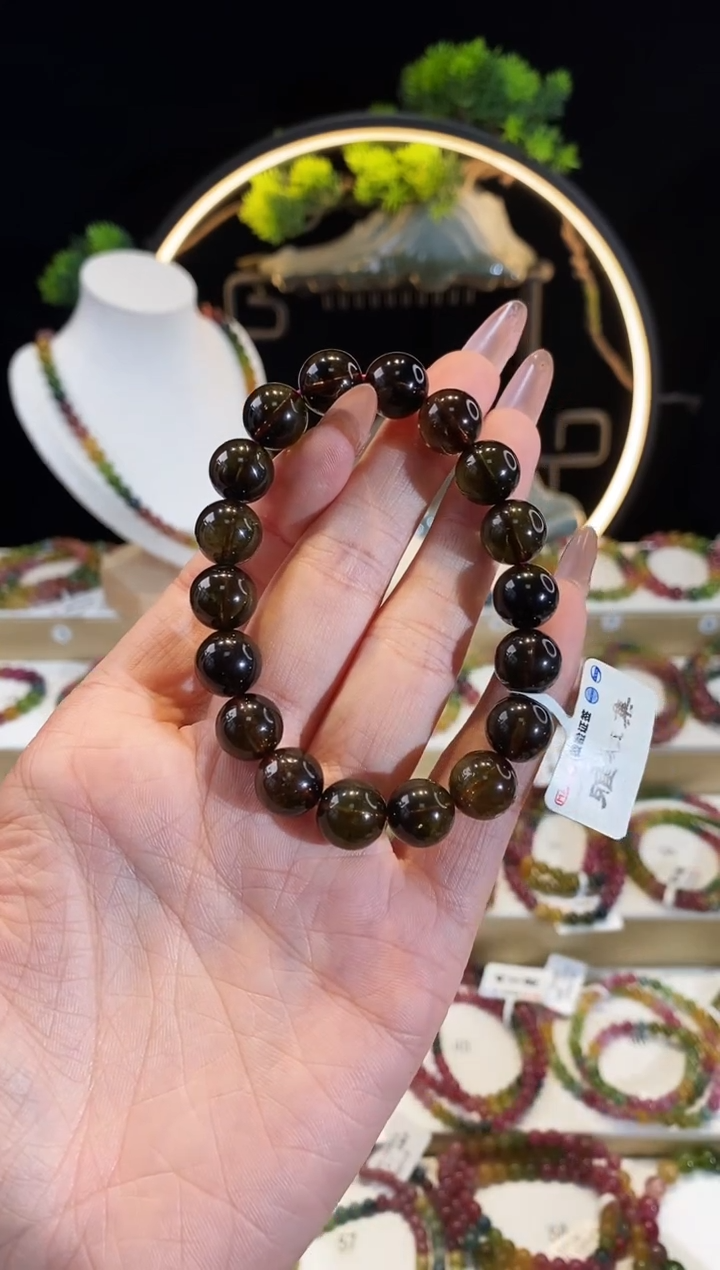 【闪购商品】碧玺手链未镶嵌 G2457素圈颜色微差