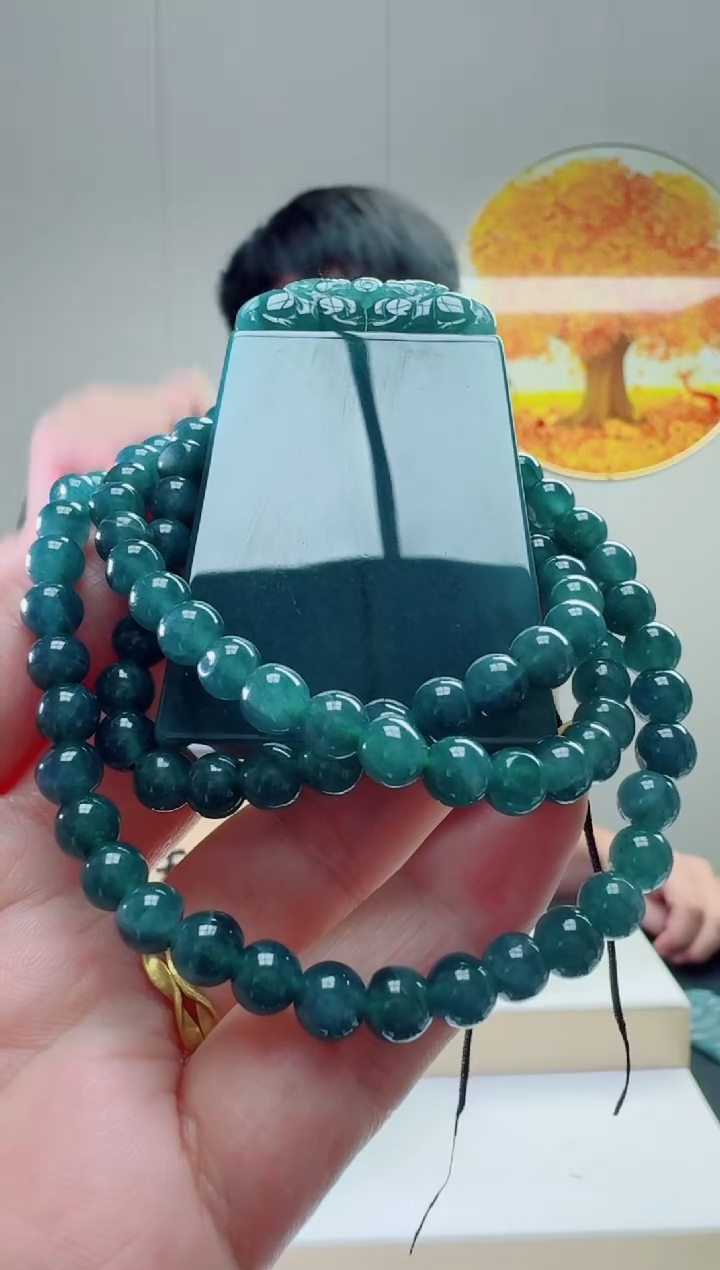 翡翠未镶嵌颈饰多样性随机发其一