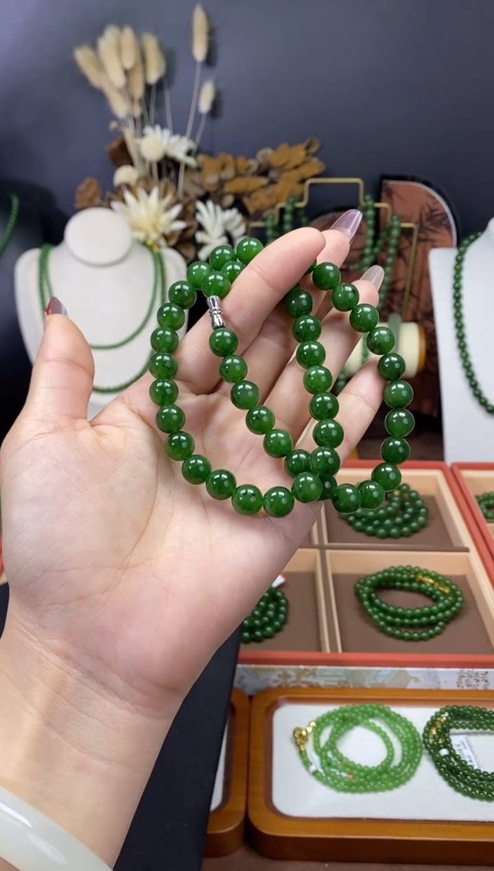 【闪购商品】和田玉（碧玉）颈饰未镶嵌9.6微矿锁骨链