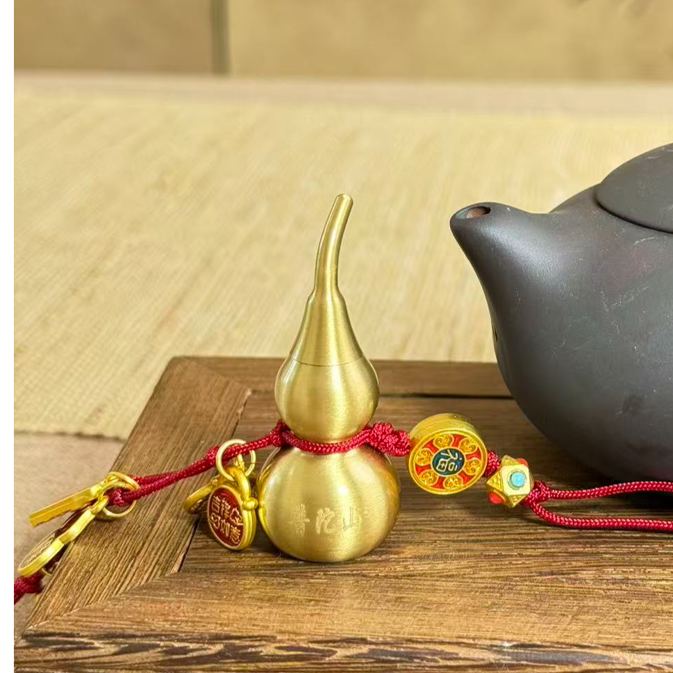 普陀山新款铜葫芦车挂