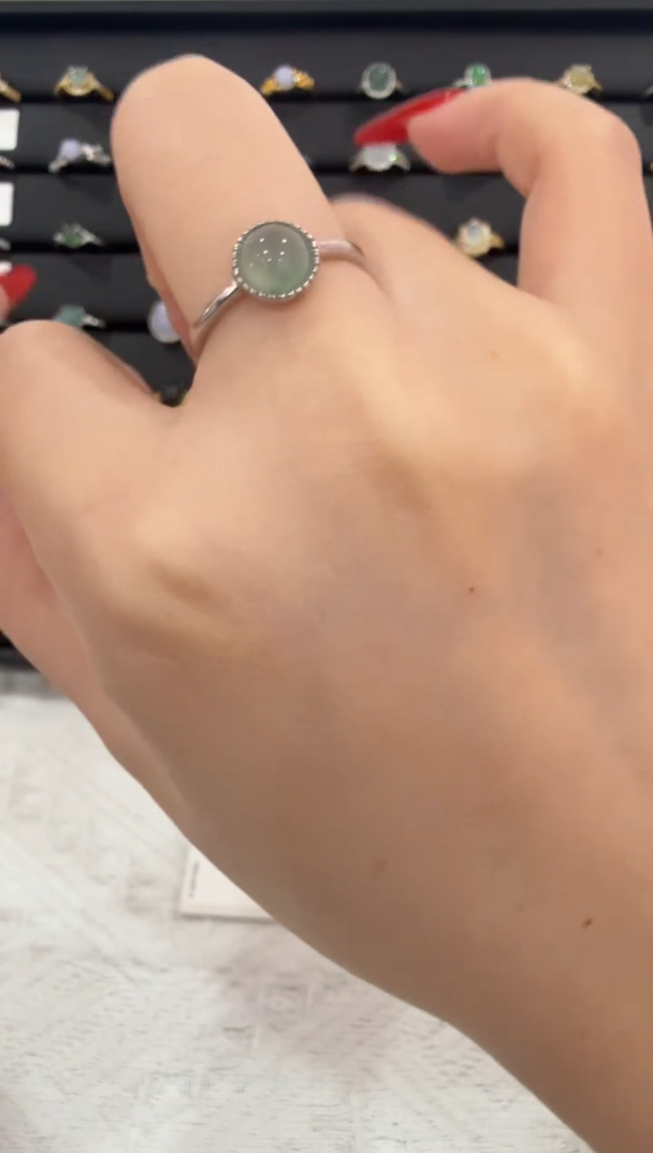 银S925镶嵌戒指翡翠005