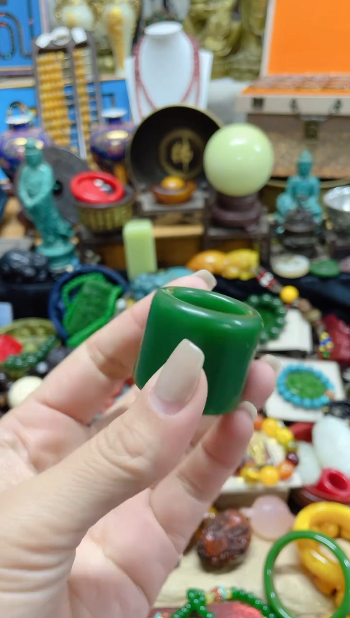 【闪购商品】和田玉（碧玉）戒指未镶嵌主播推荐主播推荐