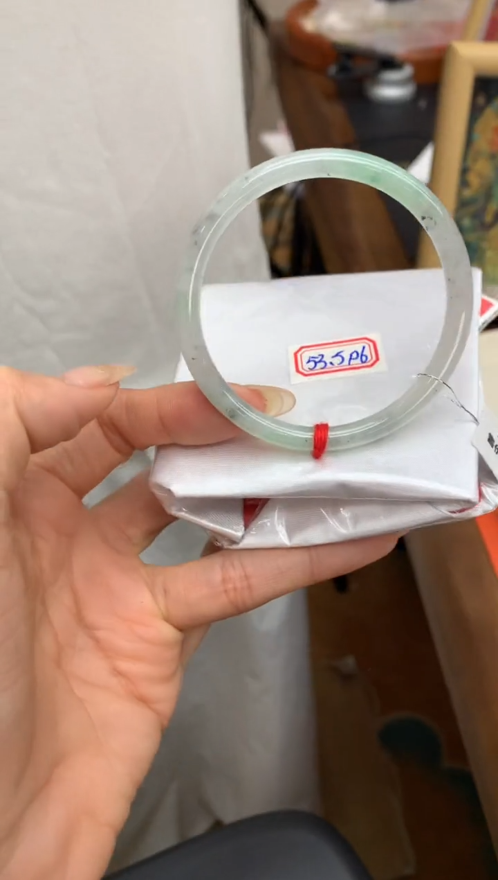 【闪购商品】翡翠手镯未镶嵌手镯#53.5