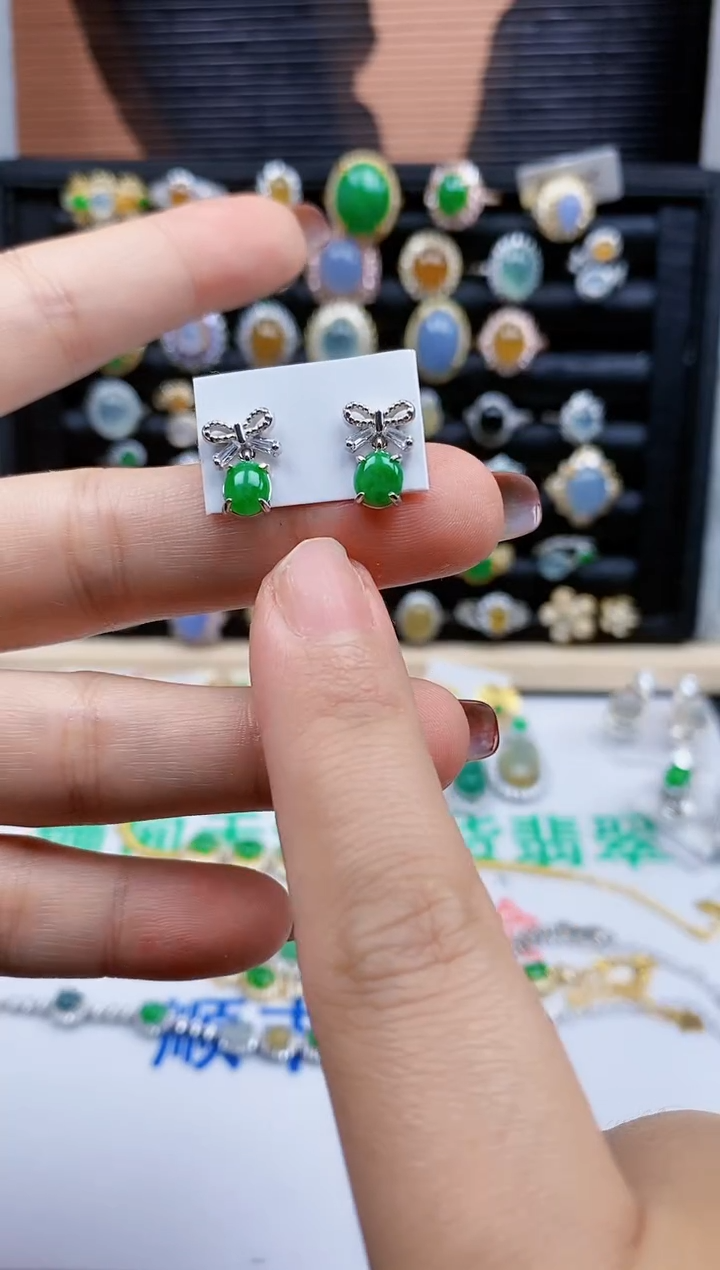 银S925镶嵌戒指翡翠498