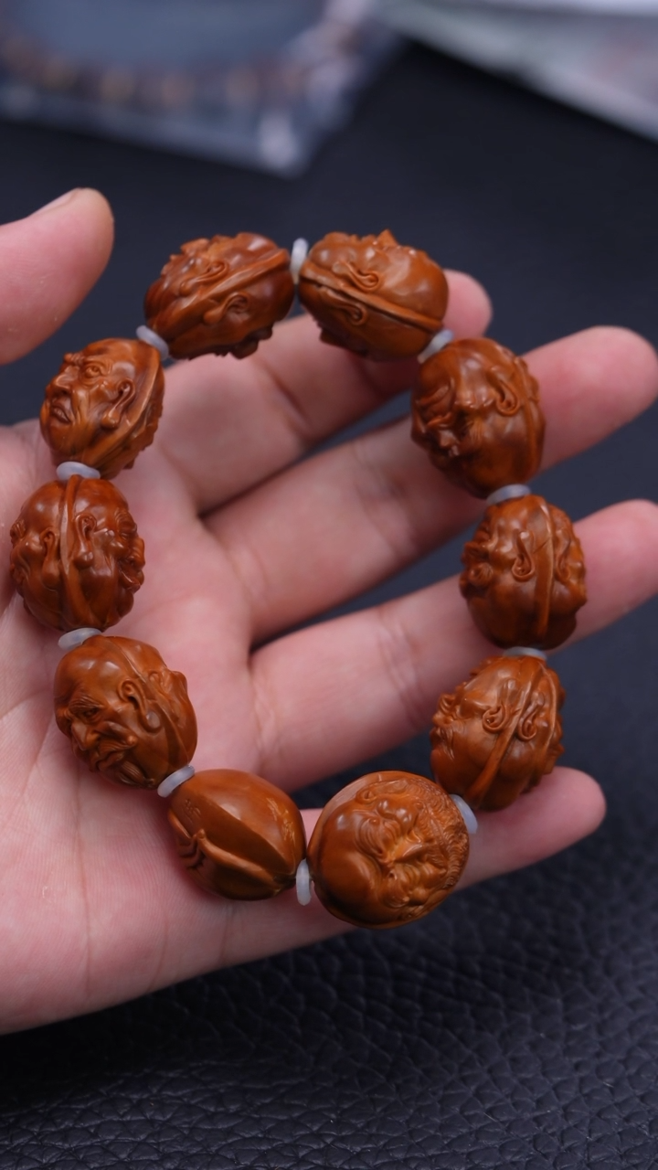 【闪购商品】橄榄核其他回血府建峰2.2四花铁核双面浮雕十八罗汉