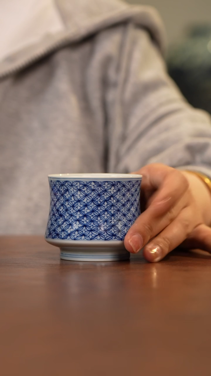 杯景德镇手绘青花速腰杯