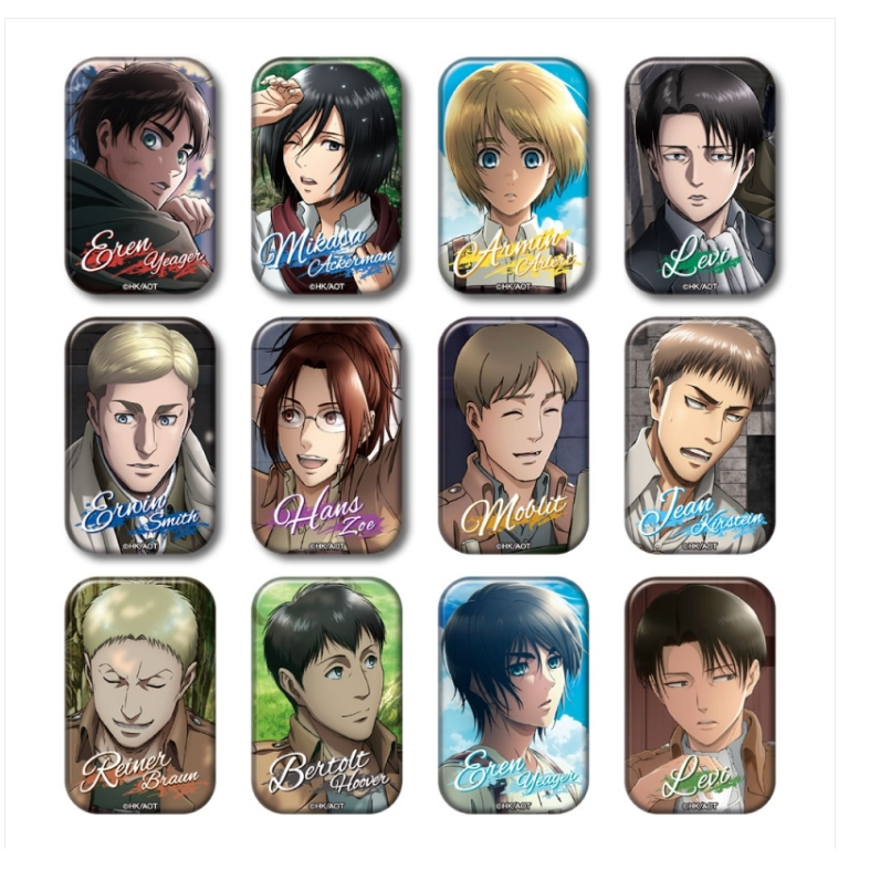 进击的巨人 bw展 圆角方徽章 第2弹 (全12种) 盲盒 默认代拆
