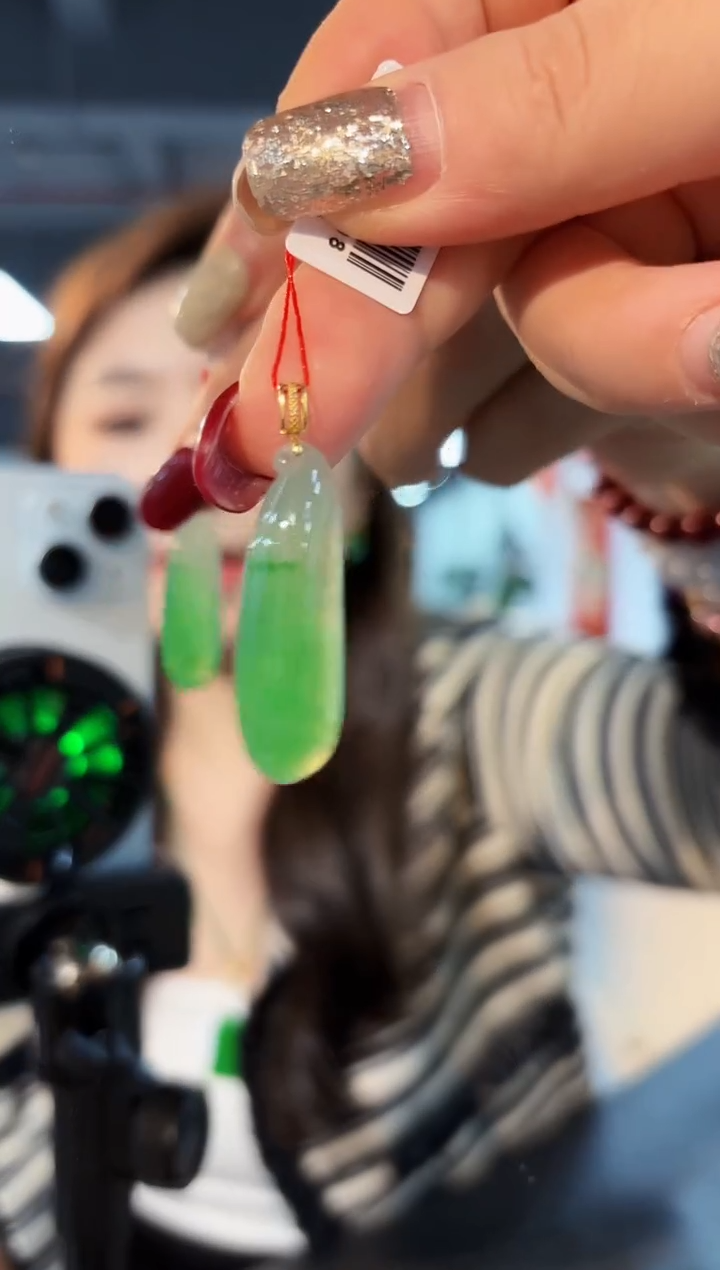 【闪购商品】翡翠颈饰18K金镶嵌缅料A货/支持复检/一件