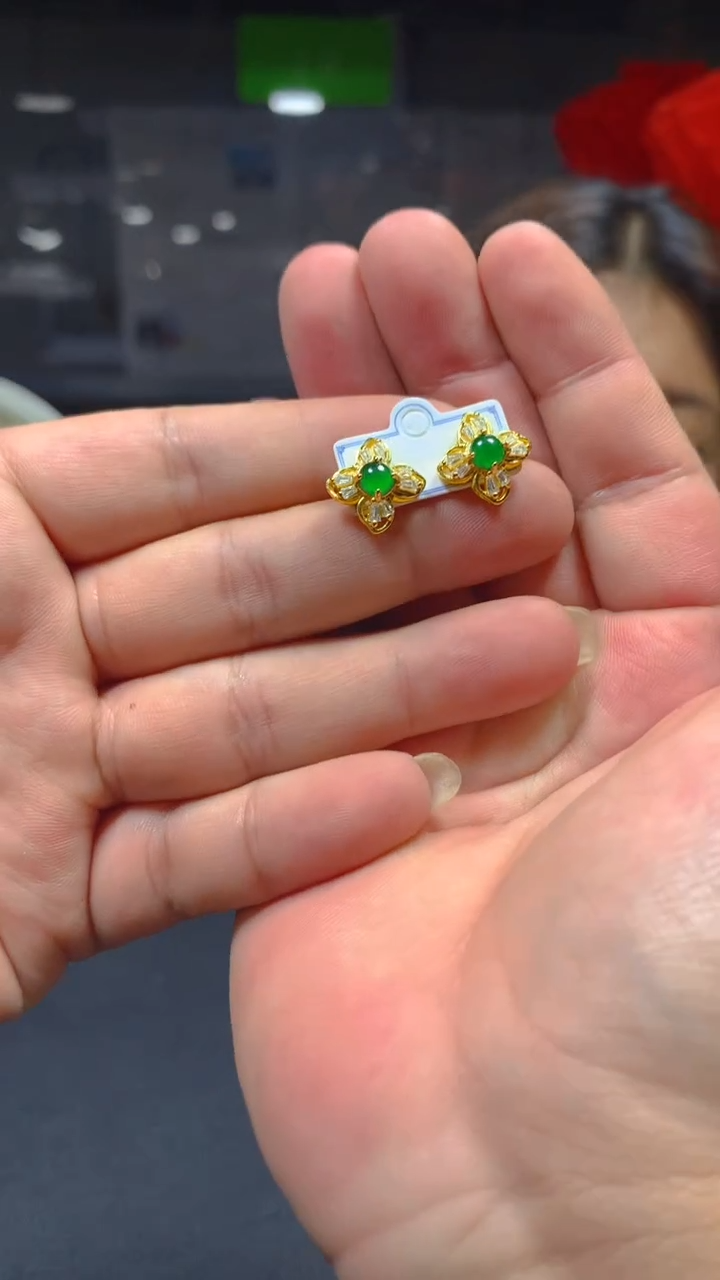 【闪购商品】翡翠耳饰未镶嵌0783374554/多样性发一