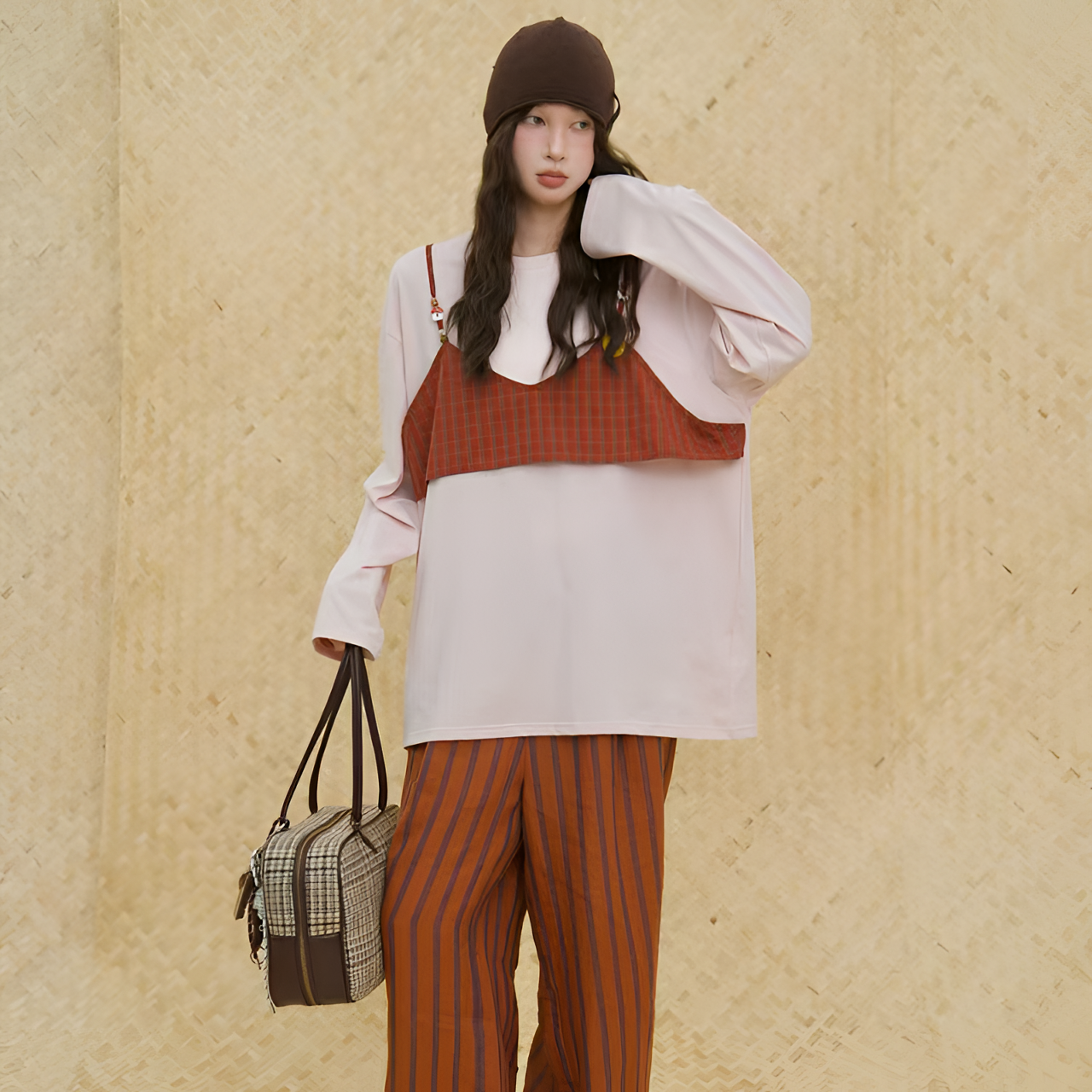 BLX--619（深圳出品）新款设计师款韩版ins风假两件上衣