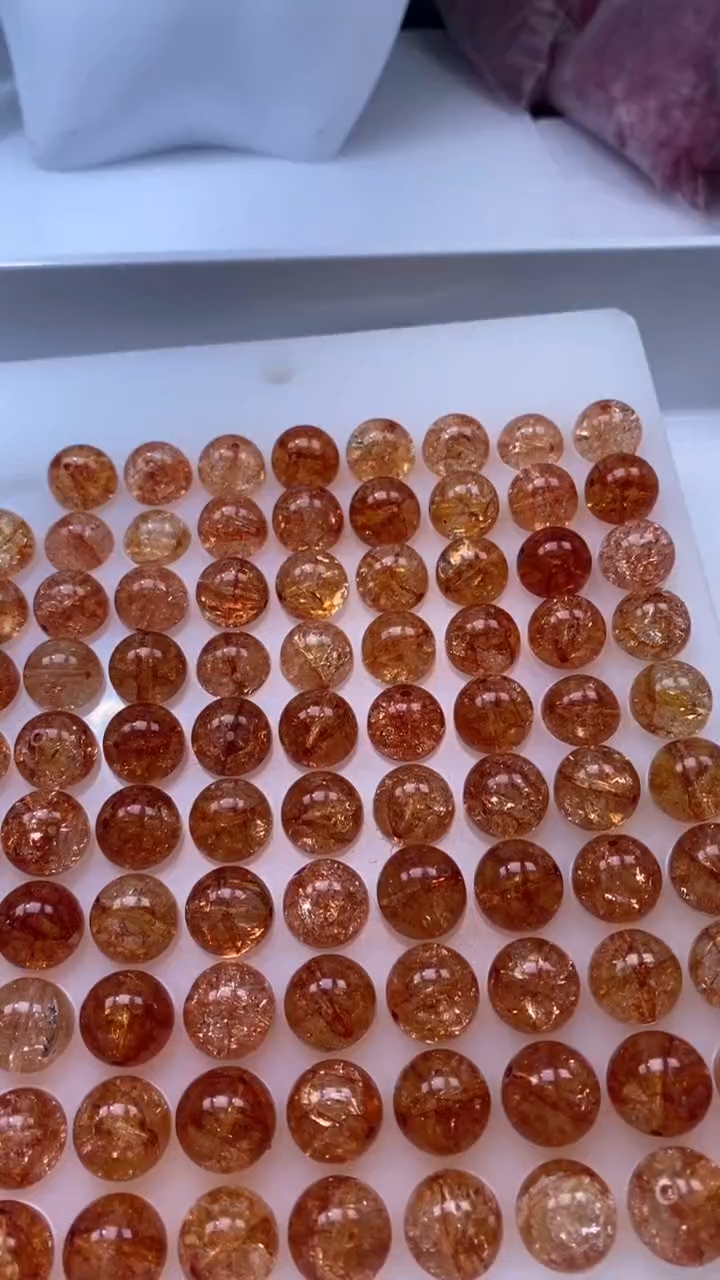 颈饰未镶嵌水晶W1794-金橙啊赛14mm*3颗