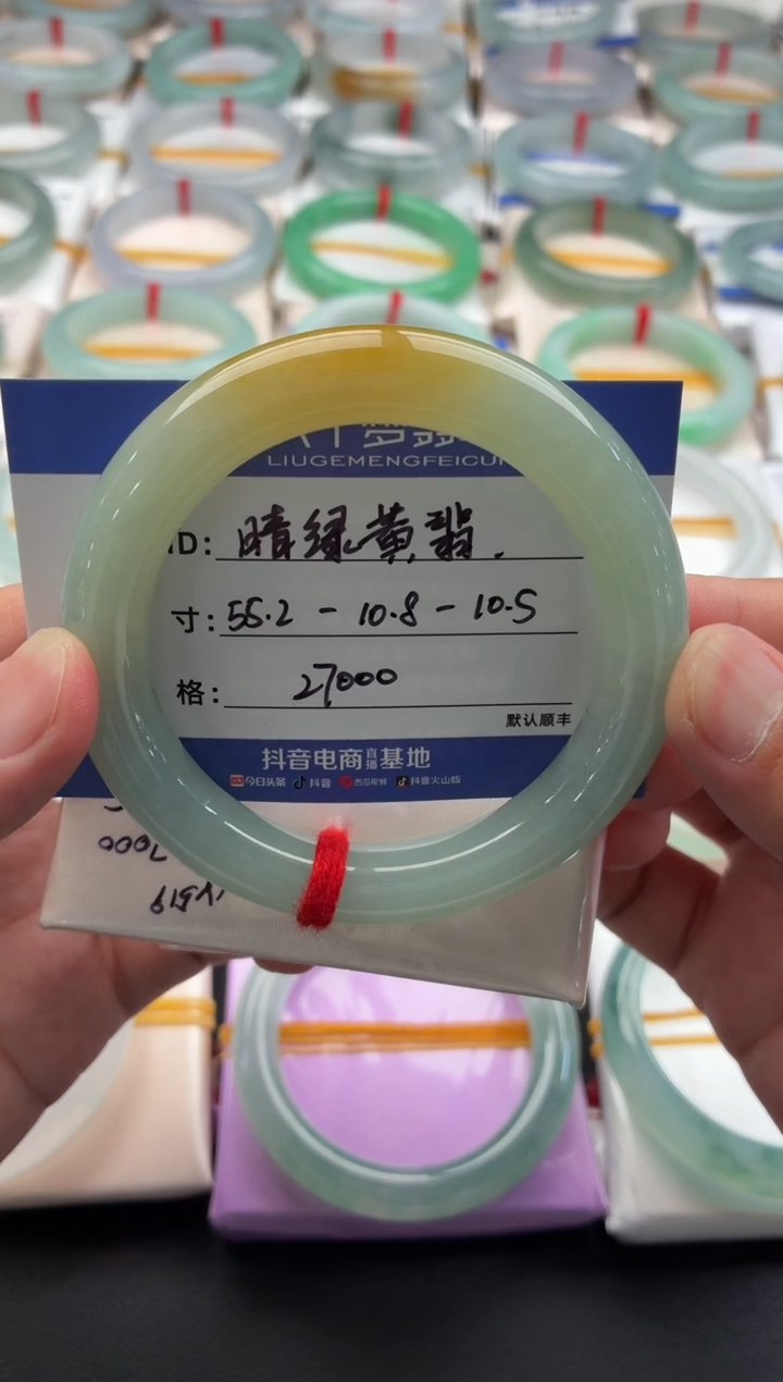 未镶嵌手镯翡翠阳绿黄翡 48小时鉴赏期
