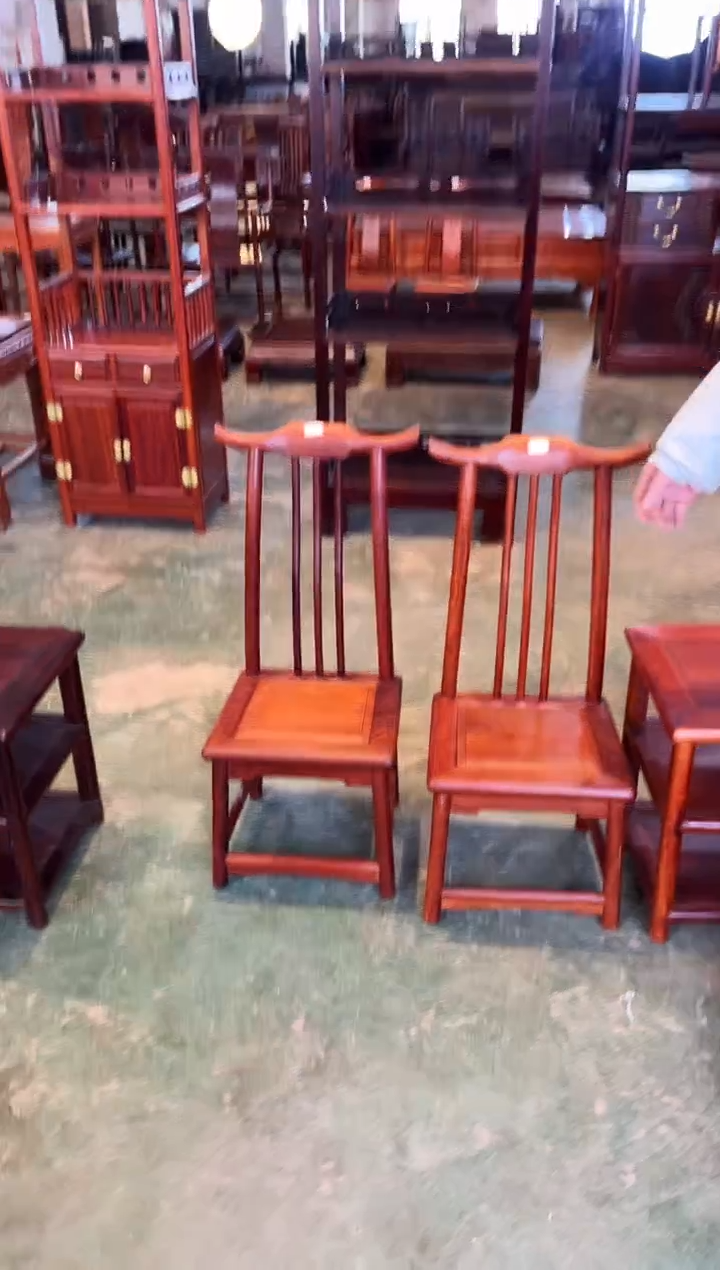 【闪购商品】花梨木类成套家具靠背椅一对