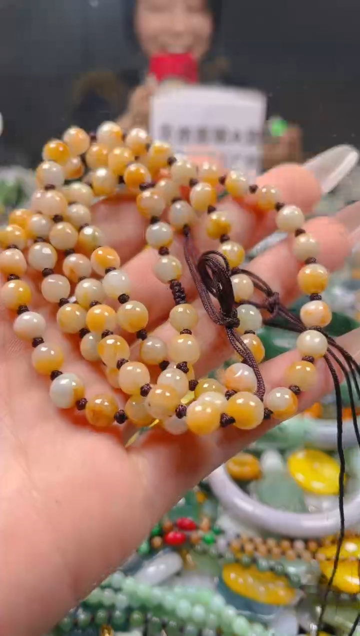 【闪购商品】翡翠颈饰未镶嵌6-7MM/G/翡翠A货一图一物