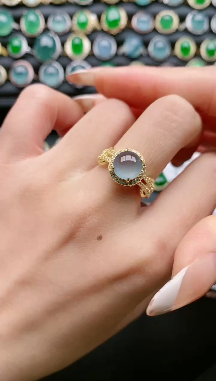 【闪购商品】翡翠戒指银S925镶嵌111111