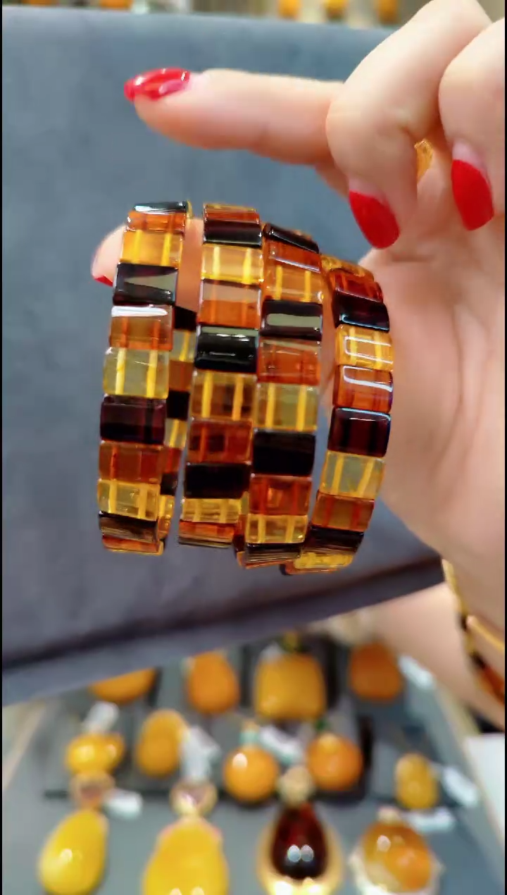 【闪购商品】琥珀珠宝奇石未镶嵌H881琥珀手排多样性发一件