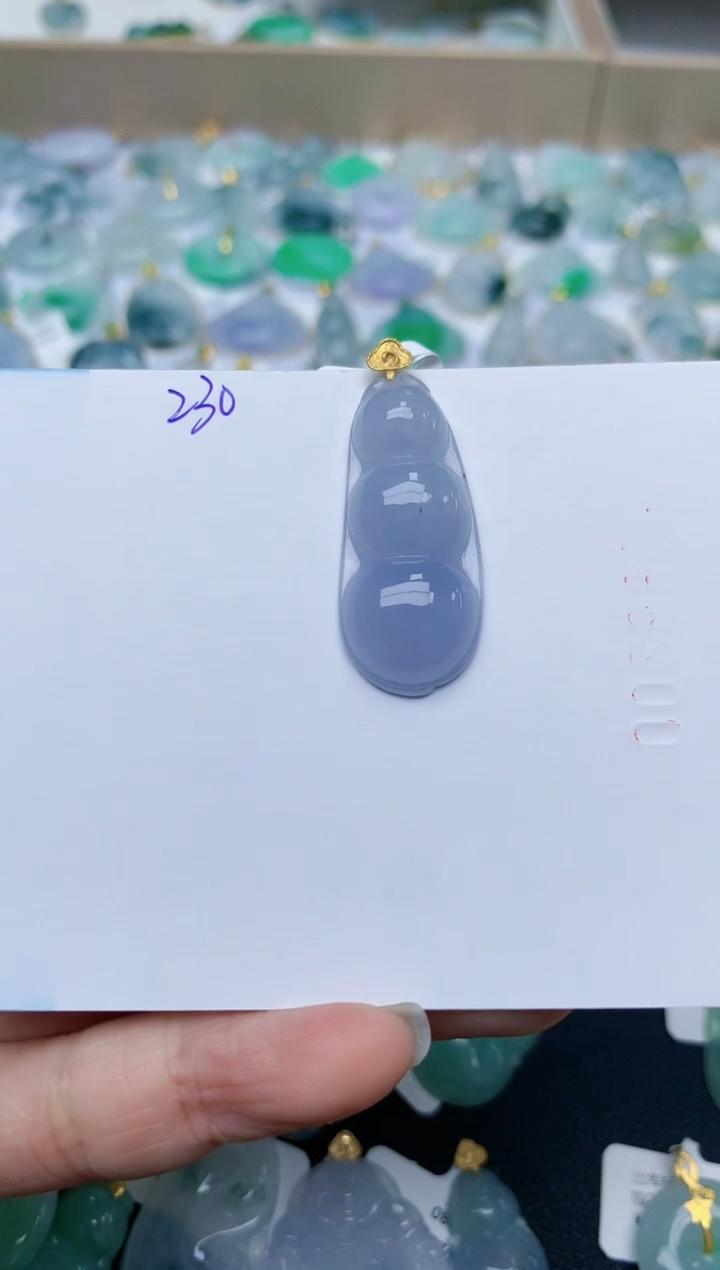 【闪购商品】翡翠颈饰18K金镶嵌天然翡翠A货    230