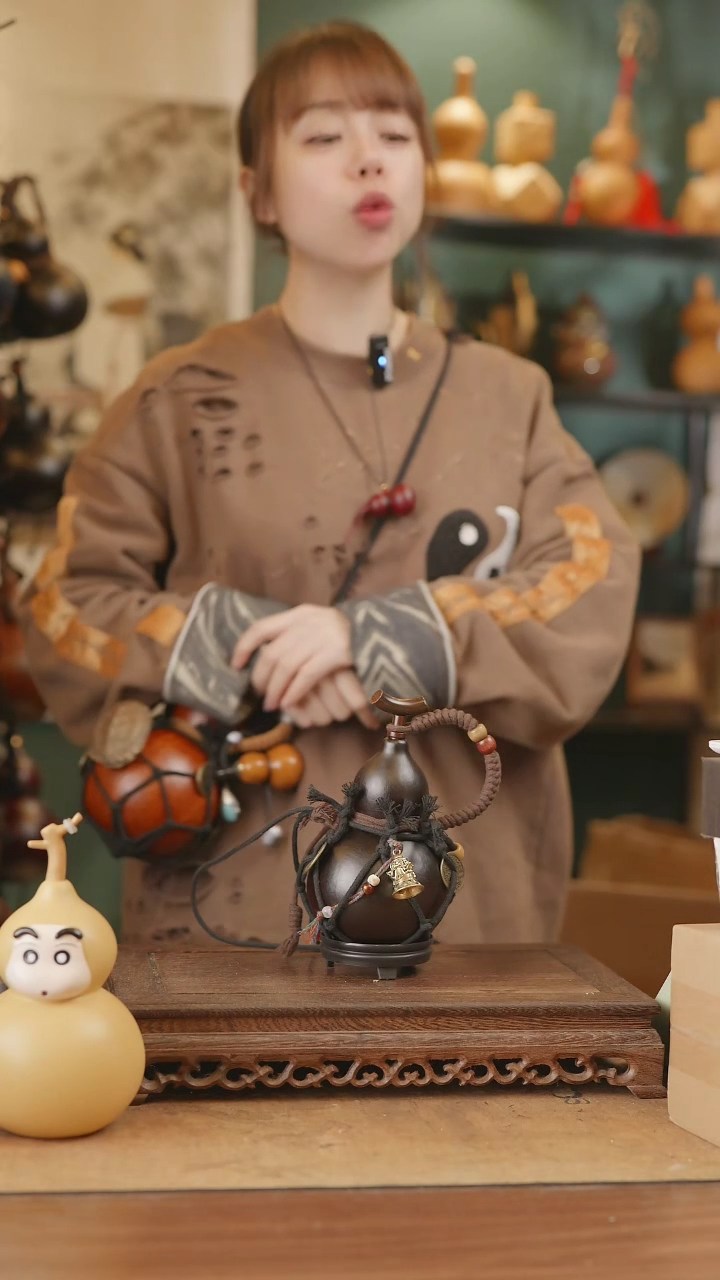 【闪购商品】217号精品天然大漆工艺防渗内胆酒葫芦~