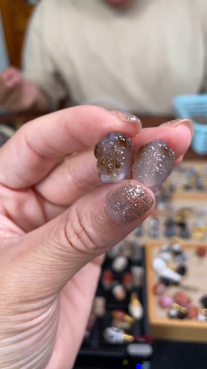 玛瑙/玉髓未镶嵌颈饰波惹一对36